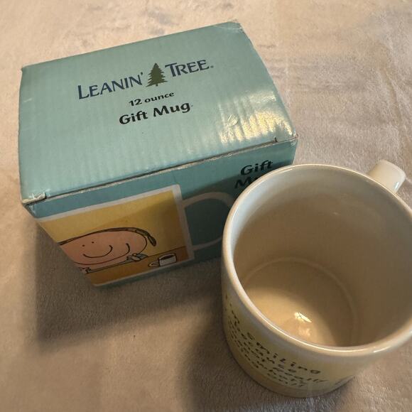 Leanin' Tree Vintage Coffee Mug Funny Smiling Face office humor Novelty in box - Picture 2 of 7